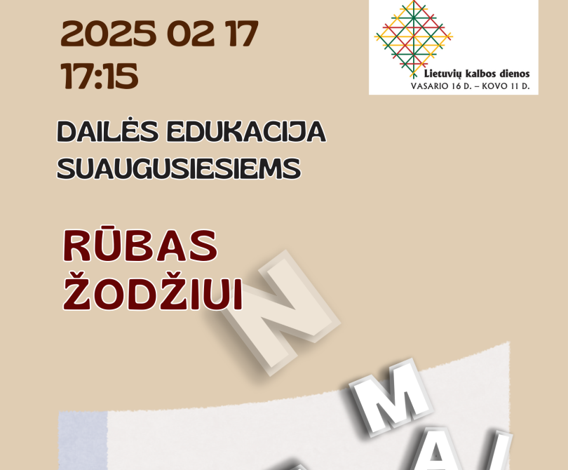 Edukacija „Rūbas žodžiui“