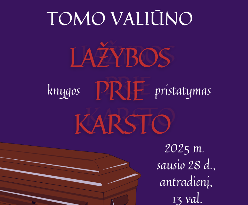 Tomo Valiūno detektyvinio romano „Lažybos prie karsto“ pristatymas